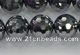 CTZ623 15.5 inches 10mm faceted round terahertz beads wholesale