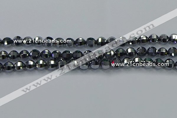 CTZ642 15.5 inches 8mm faceted round terahertz beads wholesale