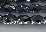 CTZ649 15.5 inches 8*12mm faceted rice terahertz beads wholesale