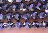 CTZ652 15.5 inches 3mm faceted round tiny terahertz beads