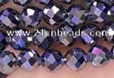 CTZ653 15.5 inches 4mm faceted round tiny terahertz beads
