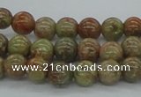 CUG02 15.5 inches 8mm round unakite gemstone beads wholesale