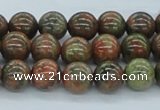 CUG03 15.5 inches 10mm round unakite gemstone beads wholesale