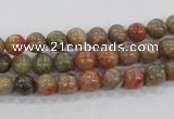 CUG101 15.5 inches 6mm round Chinese unakite beads wholesale