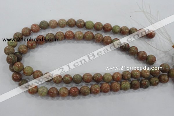 CUG104 15.5 inches 12mm round Chinese unakite beads wholesale