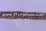 CUG182 15.5 inches 8mm round matte unakite gemstone beads