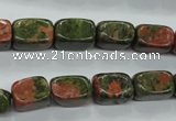 CUG67 15.5 inches 8*12mm nuggets unakite gemstone beads wholesale