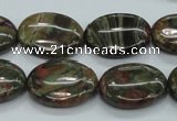 CUJ02 15.5 inches 15*20mm oval autumn jasper gemstone beads