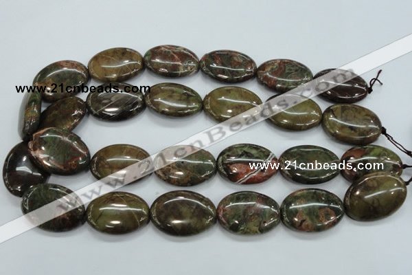 CUJ03 15.5 inches 22*30mm oval autumn jasper gemstone beads