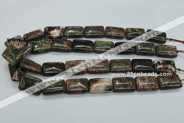 CUJ06 15.5 inches 18*25mm rectangle autumn jasper gemstone beads