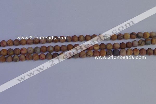 CVJ11 15.5 inches 6mm round matte venus jasper beads wholesale