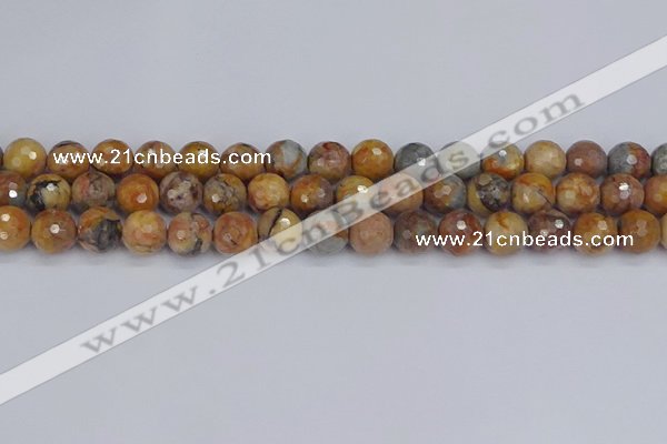 CVJ24 15.5 inches 10mm faceted round venus jasper beads wholesale