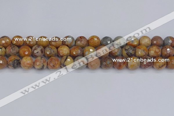 CVJ25 15.5 inches 12mm faceted round venus jasper beads wholesale