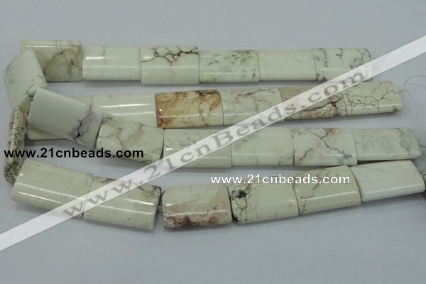 CWB03 15.5 inches 22*32mm rectangle natural white howlite gemstone beads