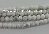 CWB200 15.5 inches 4mm round natural white howlite beads wholesale