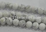 CWB201 15.5 inches 6mm round natural white howlite beads wholesale