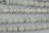 CWB211 15.5 inches 6mm faceted round natural white howlite beads