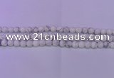 CWB220 15.5 inches 4mm round matte white howlite beads