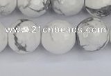 CWB234 15.5 inches 12mm faceted round white howlite beads