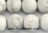 CWB272 15 inches 8mm round matte howlite turquoise beads