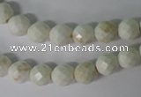 CWB301 15.5 inches 6mm faceted round howlite turquoise beads