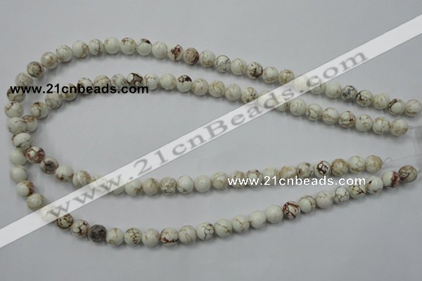 CWB311 15.5 inches 6mm round howlite turquoise beads wholesale