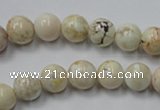 CWB313 15.5 inches 10mm round howlite turquoise beads wholesale