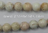 CWB314 15.5 inches 12mm round natural howlite turquoise beads