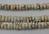 CWB320 15.5 inches 3*6mm rondelle natural howlite turquoise beads