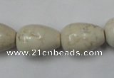 CWB334 15.5 inches 15*22mm teardrop howlite turquoise beads