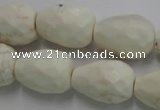 CWB338 15.5 inches 15*22mm faceted teardrop howlite turquoise beads