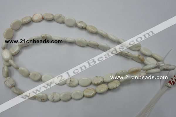 CWB352 15.5 inches 10*14mm oval howlite turquoise beads wholesale