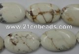 CWB355 15.5 inches 16*25mm oval howlite turquoise beads wholesale