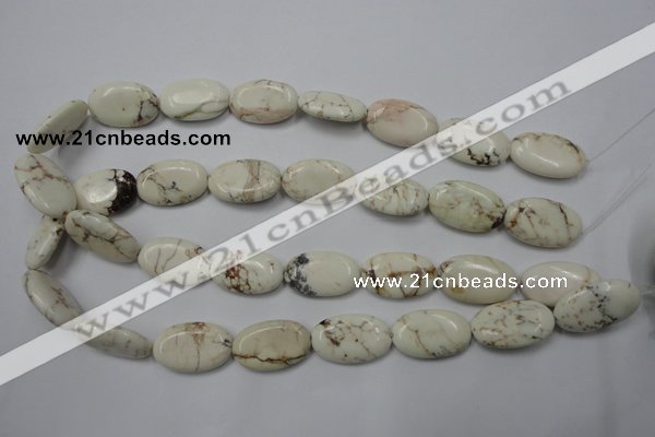 CWB355 15.5 inches 16*25mm oval howlite turquoise beads wholesale