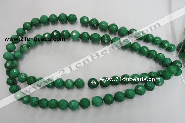 CWB403 15.5 inches 10mm faceted round howlite turquoise beads