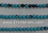 CWB550 15.5 inches 2mm round howlite turquoise beads wholesale