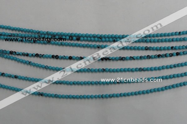 CWB550 15.5 inches 2mm round howlite turquoise beads wholesale