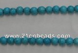 CWB552 15.5 inches 4mm round howlite turquoise beads wholesale