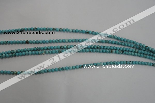 CWB553 15.5 inches 4mm round howlite turquoise beads wholesale