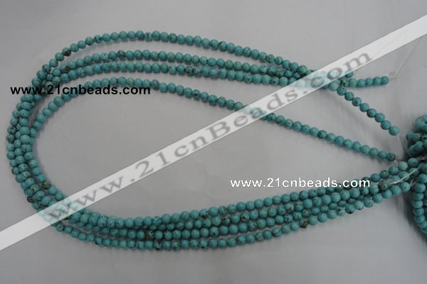 CWB554 15.5 inches 5mm round howlite turquoise beads wholesale