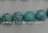 CWB558 15.5 inches 12mm round howlite turquoise beads wholesale