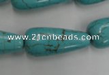 CWB680 15.5 inches 13*30mm teardrop howlite turquoise beads wholesale