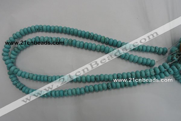 CWB683 15.5 inches 4*7mm rondelle howlite turquoise beads wholesale