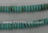 CWB684 15.5 inches 3*8mm rondelle howlite turquoise beads wholesale