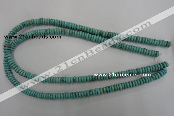 CWB684 15.5 inches 3*8mm rondelle howlite turquoise beads wholesale