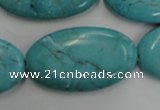 CWB738 15.5 inches 20*36mm oval howlite turquoise beads wholesale