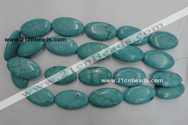 CWB738 15.5 inches 20*36mm oval howlite turquoise beads wholesale