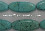 CWB741 15.5 inches 12*30mm marquise howlite turquoise beads wholesale