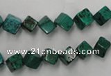 CWB760 15.5 inches 6*6mm cube howlite turquoise beads wholesale