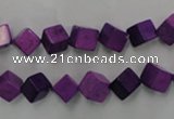 CWB762 15.5 inches 6*6mm cube howlite turquoise beads wholesale